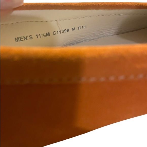 Cole Haan Suede Slip On Loafers Vibrant Orange Size 11.5 Preppy Classic - Picture 7 of 8